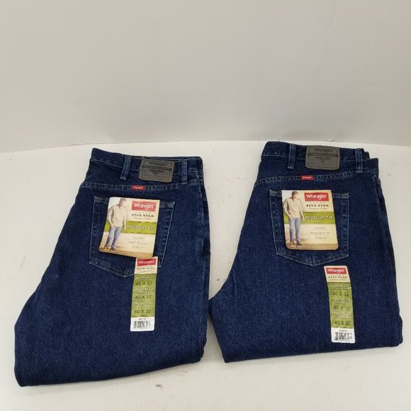 2 of Wrangler Men's Five Star96501MR Denim Jeans Regular Fit Size 40 x32